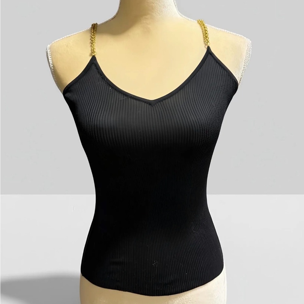 Rene Lange Vintage Gold Strap Top Size 4